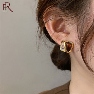 Frascati Korean New Design Fashion Geometric Square Stud Earrings Elegant Womens Daily Work Accessories