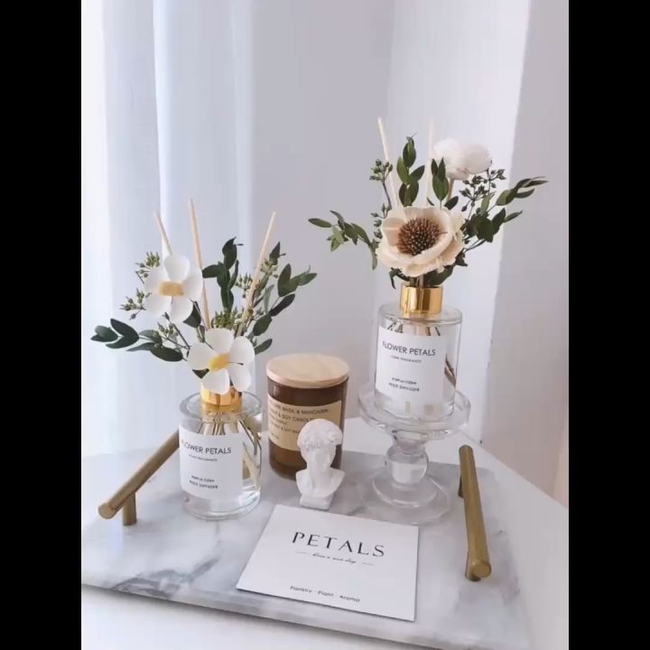 Dried Flower Reed Diffuser Oil Scented Stick Fragrance Set Air ...