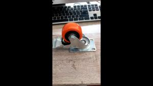 Roda Troli PVC Caster Orange 21/2 Inch 1 Set : 4pcs (4 Hidup Rem)