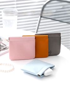 กระเป๋าใส่เหรียญ หนัง PU แบบยืดหยุ่น เก็บเหรียญ กุญแจ เครื่องสําอาง หูฟัง แบบพกพา แบบสร้างสรรค์ อเนกประสงค์