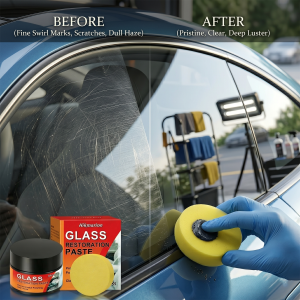 50g Automotive Glass Polishing Paste Cerium Oxide Window Repair Kit Relieves Surface Scratches Restores Driving Safety Tools