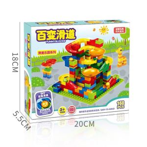 Đồ Chơi Khối Lắp Ráp Trượt Bóng Cho Trẻ Em 168 Hạt Đồ Chơi Giáo Dục Kích Thước Lớn Và Nhỏ Dành Cho Bé Trai Và Bé Gái Quà Tặng