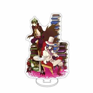 Bandai | 16CM Blue Exorcist Anime Figure - Okumura Rin & Yukio Với Shima Renzō Acrylic Stand Đồ Trang Trí Cosplay Dành Cho Người Sưu Tầm