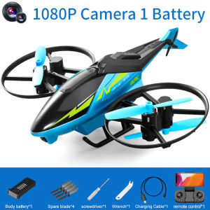 4DRC Mini M3 4.5CH RC Helicopter 2.4G 3D Aerobatics Altitude Hold Helicopter with Camera Remote Control Drone Toys with Blue/Red