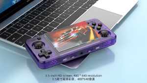 【Local delivery】New R36H handheld game console dual joystick retro game console 3.5-inch IPS screen open Linux system 128G classic game console portable player