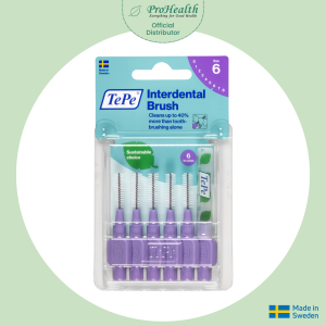 TePe Interdental Brush Original SOFT Purple Size 6 (6pc/pk) For cleaning between teeth