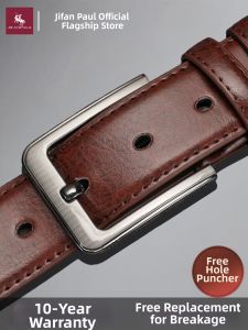 JIFANPAUL | Mens Leather Belt with Top Grain Buckle
