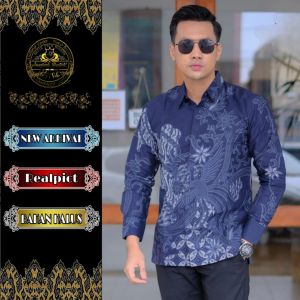 Kemeja Pria Batik Modern Bahan katun ekspor Lapis furing