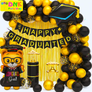 Happy Graduated Letters Mylar Party Theme Congrats Graduation Bear Balloon Set Banner Decor Foil Rubber Congratulations