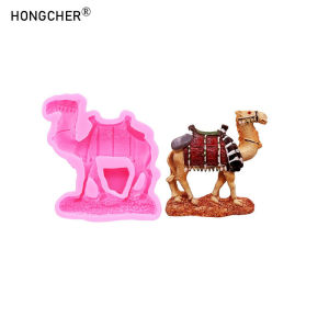Animal camel micro landscape decoration silicone mold chocolate cake baking DIY handmade art refrigerator sticker making molds