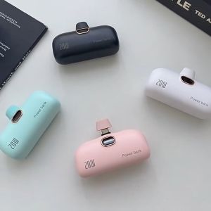 30000mAh Capsule Mini Fast Charging Powerbank With Digital display TYPE-C/iPh (Lightning)Port Portable Power Bank Mobile Battery
