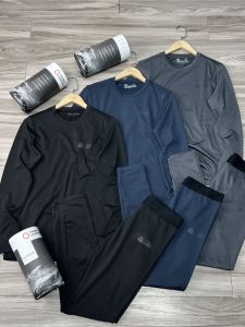 Outdoor Function Fleece Lined Quick Dry Breathable High Elasticity Warm Underwear Set Substitute Flat Style Quick Heating