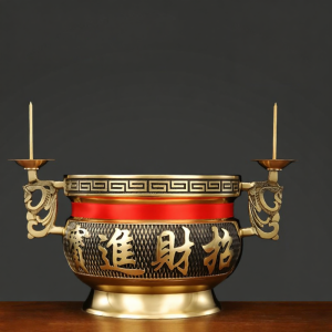 BINYUE | Large House Buddhist Altar Use Brass Incense Burner