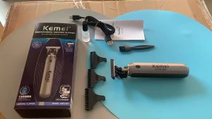 Kemei USB Charging Hair Liners Clippers Men Beard Trimmer Zero Gapped T-Blade Professional Barber Edgers Cutter KM-1757