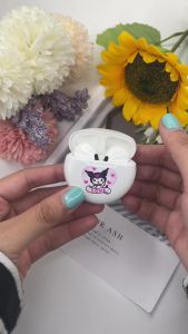 MIVOK TWS Headphone Bluetooth Nirkabel Headphone Kartun Kontrol Sentuh Headphone Olahraga Bass