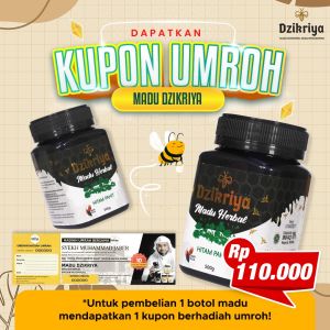 Madu Dzikrya Herbal Hitam Pahit 500 gr Original dari Agen Resmi/ Gratis kupon umroh