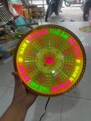 Đèn Hào Quang Chữ Nam Mô Quán Thế Âm Bồ Tát trang trí tượng Phật