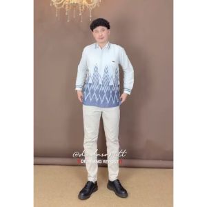 MAYA DRESS TENUN SERIES WHITE BLUE