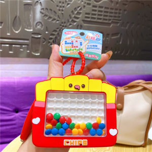 Creative Healing Fun Burger Toast French Fries Bead Magnetic Drawing Board Keychain Bag Charm Decorative Accessories PVC Plastic Hardware