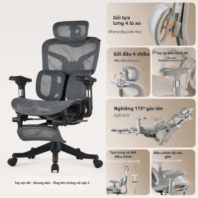 Ghế Văn Phòng Học Tập Chơi Game Họp Hội Ergonomic thoải mái
