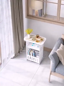 ราคาถูก!! โต๊ะข้างเตียงสไตล์นอร์ดิก พร้อมชั้นวางของมินิมอล ขนาดเล็กสูงเพียง35cm