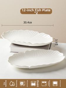 Aesthetic Embossed Petal Design Bowl and Plate Set White