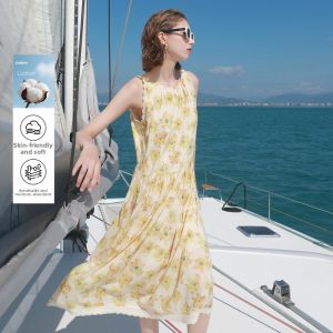 3COLOUR·S | Summer New Lace Spliced Sleeveless Maxi Dress