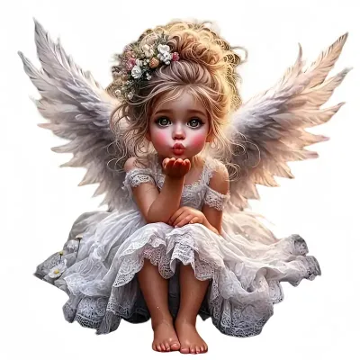 Angel Vinyl Chống Thấm Nước Đề Can Xe Ô Tô Hoạt Hình Cửa Sổ Cản Trước Bên Ngoài Miếng Dán Trang Trí Chống Trầy Xước Phụ Kiện