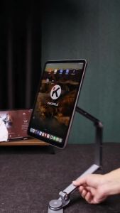 Kimdoole Adjustable 360 ° Rotating Table Clip Type 3 Rod IPad/Portable Screen Dedicated Aluminum Alloy Ultra-Thin Magnetic Stand