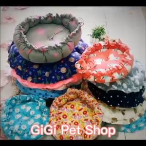Nệm ngủ ruột bông cho chó mèo hình tròn dây rút giao ngẫu nhiên phụ kiện thú cưng giá rẻ - GiGi Pet Shop