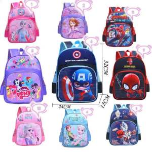 poptoys การ์ตูนเด็กน่ารักกระเป๋านักเรียนขนาดเล็กสำหรับผู้ชายและผู้หญิงเด็กนักเรียนกระเป๋าเป้สะพายหลัง