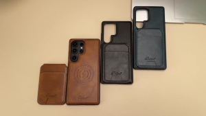 Ốp Điện Thoại Giả Da SUTENI Không Dây Tích Hợp Sạc Không Dây Có Giá Đỡ Thẻ Từ Tính Dành Cho Samsung Galaxy S26 Ultra S25 Plus - Thiết Kế Khung Ảnh