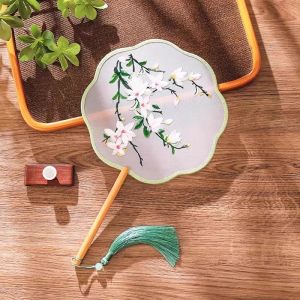 YUEXIAOQI | Double-sided Embroidered Round Fan for Photography  Traditional Chinese Style