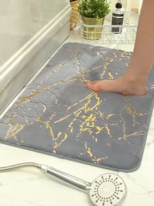 Memory Foam Mat Marble / Keset Kaki Rumah Dapur Pintu Kamar Anti Selip