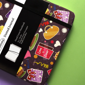 A5 Cartoon Birthday Bullet Dotted Journal With Elastic Band 160gsm Thick Hardcover Dot Grid Notebook