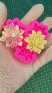 Hoa Thủy Tiên DIY Nhựa Móc Khóa Khuôn Silicon Cấp Thực Phẩm Hình Hoa Phụ Kiện Làm Bánh Sô Cô La Làm 3D Đồ Trang Sức Đất Sét