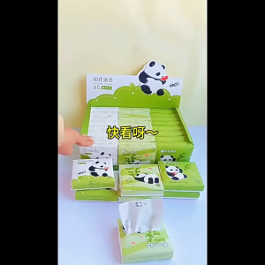 Tisu Panda Tissue Paper Cute Cartoon Pocket Facial Napkin Soft Portable Household Pack Travel