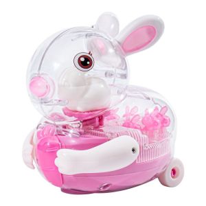 Mainan Anak Happy Kelinci Transparan Lampu Musik