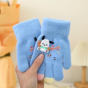 Warm Fleece Thicker Lovely Children Gloves 5 Fingers