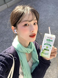 Khăn Choàng Lụa Lụa Mỏng Màu Xanh Lá Cây Cotton Pha Lanh Cho Nữ Mùa Xuân Hè Phong Cách Ngọt Ngào Không Thương Hiệu Phong Cách Hàn Quốc Trang Trí