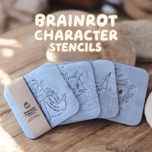 [SG Local] Buy 1 Get 1 FREE! | Brainrot Character Stencils | Easy Drawing for Kids | 3D Printed PETG