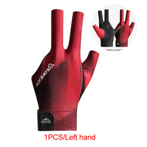 GTUBIKE 1PCS Open Finger Billiard Gloves Breathable Snooker Pool Glove Adjustable Sticker Smooth Soft Lightweight Amateur Train