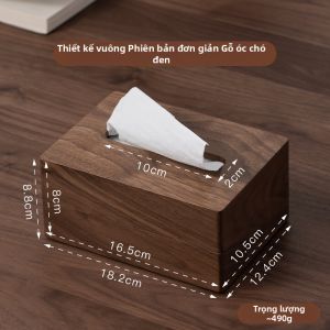 FANHAN | Hộp Giấy Thấm Thực Gỗ Nguyên Miếng Cao Cấp