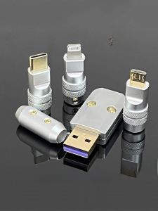 สายเคเบิลข้อมูล DIY ปลั๊กทองชุบทอง Micro Android Apple TypeC ปลั๊กคีย์บอร์ดปรับแต่งได้ ชิ้นส่วนสายเคเบิล