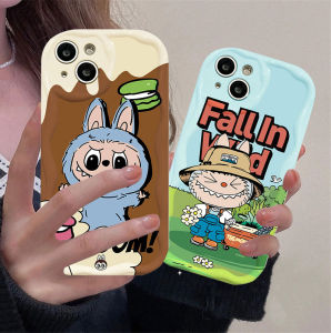 Upaitou Casing for IPhone 16 15 14 13 12 11 Pro Max X XR Xs Max 8 7 6 6s Plus Couple Cartoon Cute Labubu Phone Case TPU Soft Protective Cover