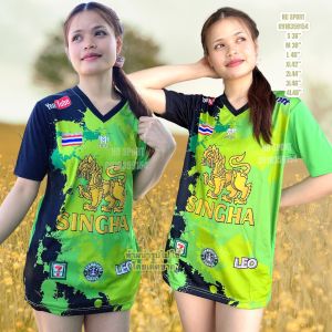 เสื้อกีฬาผู้หญิงใส่แล้วสวย GA-2 คอวีสิงห์