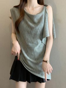 Áo Thun Dây Đai Không Tay Voan Mỏng Kích Cỡ Lớn Thiết Kế Giảm Cân