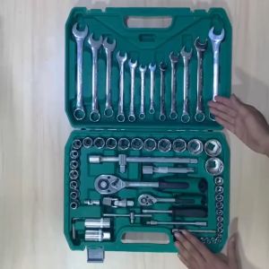 ISKU Tools Kunci Shock Set 61pcs Kunci Bengkel Motor Komplit Combination Socket Wrench Lengkap
