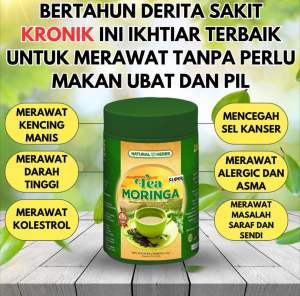 Moringa Natural Herb original HQ 100% ORIGINAL HQ TEH DAUN KELOR TEH MORINGA ASLI MORINGA Sugar Free Buah Tea