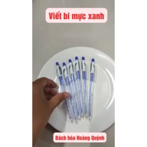 Bút bi mực xanh ánh sáng ngòi 0.7 mm nét đẹp.